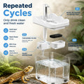 Reptile Water Dispenser,1500ML Large Capacity Circulation Water Dish Bowl for Reptile Terrarium,Bearded Dragon Tank Acce