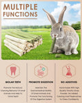 Bissap 40PCS Rabbit Chew Sticks, 20PCS Sweet Bamboo Chew Sticks & 20PCS Papaya Stems Bunny Chews for Rabbit Hamster Chin