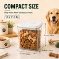 USYOGO Pet Dog-Cat POP-Treat Airtight jar-Container - 1.3 Qt/1.2 L | Stackable One-Touch Opening | Airtight Dog and Cat Food Storage Container | BPA-Free