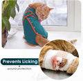 DENTRUN Cat Recovery Suit, Easy On Post-Surgery Onesie with Hind Legs