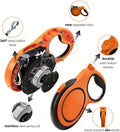 26Ft Retractable Dog Leash, Heavy Duty Great Leash for Dog up to 110 lbs, Anti-Slip Rubberized Handle, One-Handed Brake,