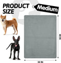 furrybaby Dog Blanket Soft Dog Blankets for Large Dogs Puppy Essentials Washable Sherpa Fleece Cat Blanket 32x40 Inches for Bed Furniture Couch Sofa (Medium, Grey)