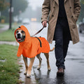 BRKURLEG Dog Raincoat for Small Medium and Large Dogs Waterproof Dog Rain Jacket Adjustable Hooded Dogs Raincoat Pet Rain Coat Poncho with Leash Hole, Reflective Strip, Orange, XXXL