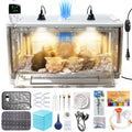 Puppy Incubator with Heating and Fan, Ideal Incubator for Puppies and Kittens, Ensures Good Ventilation and Temperature Control for Newborn Pets (85L)