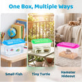 NOLITOY 4 pcs Thick Plastic Portable Fish Tank Mini Aquarium Travel Carrier