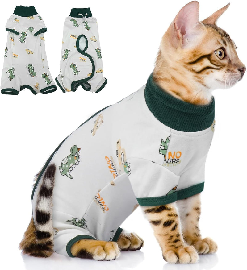 QBLEEV Cat Recovery Suit for Post Surgery, Spay Neuter Onesie for Cats
