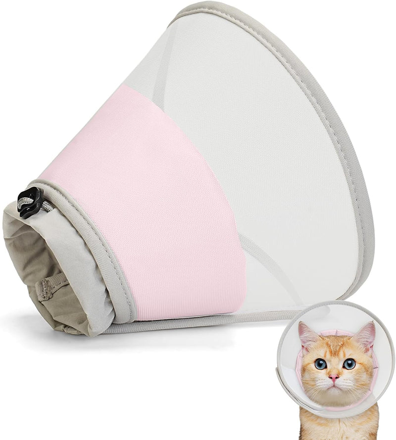 Supet Soft Cat Cone Collar Recovery to Stop Licking Breathable Mesh Surgery