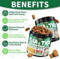 Flea and Tick Chews for Cats - 200 Soft Chews Natural Flea Tick Support for Cat All Breeds & Ages - Nourishes Skin & Coat Health - Energy Support - Chicken Flavor Soft Chew