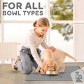 PetHappily Dog Food Mat - Raised Edges Dogs Mat for Food and Water Prevent Spill, Waterproof Cat Food Mats Protect Floors, Easy Clean Dog Bowl Mats for Food and Water, Silicone Pet Feeding Placemats
