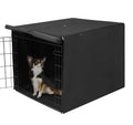 Deblue Small Dog Crate Cover Indoor, Double Door Durable Polyester Pet Kennel Cover for Small Wire Crate - (24 inches, Black)