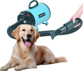 CHAOLUN Dog Dryer for Pet Grooming, High Velocity Pet Hair Dryer with Heater, Adjustable Speed, 3 Nozzles and a Comb, Blue