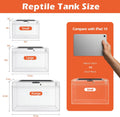 AZV Reptile Terrarium Starter Kit,8 Piece 3.2-Gal Clear PC Hermit Crab Tank