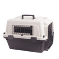 FOURPAW Plastic Dog/Cat Crate Portable Travelling Pet Kennel Without Wheel for Dogs/Cats, Small, Tan