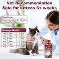 Fenbendazole for Wormers, Dewormer for Cats & Kitten, Tapeworms Roundworms & Hookworms, 150 mL
