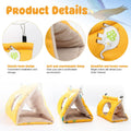 Rypet Bird Bed for Cage Warm Bird Hammock Nest House Large Parrot, Yellow M