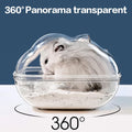 lazYYzal Hamster Bathtub,Hamster Bathroom,Small Animal Habitat Décor,Sand Bath Container Transparent Beds,Hamster Bed,Ic
