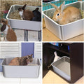 Holintan Stainless Steel Litter Box, 18"x14"x6"(Height) Medium Metal Cat Litter Box Easy Clean, Non Stick Litterbox No Smell for Cats or Kitty, Rabbits
