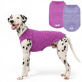 KYEESE 2 Pack Dog Shirts Quick Dry Soft Stretchy Pet T-Shirts with Reflective Label Tank Top Sun Protection Sleeveless Vest Dog Clothes for Medium Large Dogs, XX-Large, Purple+Pink