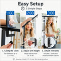 Dog Grooming Kit Adjustable Arm With Clamp: Height 26"-40", Small Dog Sling For Nail Trimming Hammock, no-sit Haunch Holder Leash Loops, Glove, Tool Hanging, Full Home Pet Grooming Supplies Kit, Cats