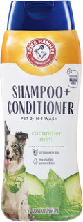 Arm & Hammer 2-in-1 Dog Shampoo and Conditioner, Cucumber Mint, 20 Fl Oz