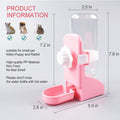 HERCOCCI Rabbit Hay Food Bin Feeder and Bunny Water Bottle Set, Hay Food Feeder Bowls Manger Rack with 500ml Hanging Wat
