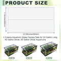 Sieral 2 Pcs Sliding Aquarium Lids Fits for 33/40/55 Gallon Fish Tank Lid