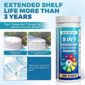 BACNUNN Aquarium Test Strips: 200CT 9 in 1 Fish Tank Water Testing Kit