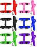 6 Pack Adjustable Cat Leash Harness Leash,Bunny Harness Leash for Pet Safety Walking Running Jogging,HarnessLeash for Bu