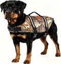 Camo Pet Life Preserver Jacket,Camouflage Dog Life Vest with Adjustable Buckles,Dog Safety Life Coat for Swimming, Boati