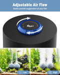 AQQA Aquarium Air Pump, 3W Powerful Dual Outlet Adjustable Oxygen Aerator