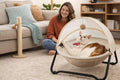 ROGSOUTH Cat Bed, Pet Hammock Bed for Cats and Dogs, Comfortable and Breathable Elevated Cat & Dog Nest, Easy to Assemble, Cover Removable and Washable, Suitable for Indoor and Outdoor Use (Cream)