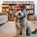 SEIS 3 Pcs Dog Berets Fashion Pet Hat French Artist Cat Cap Baseball Cap for Party Birthday Wedding Photo