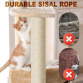 164 FT Sisal Rope for Cat Scratcher Kits, 4MM Natural Hemp Twine Rope Replacement for Cat Scratching Post Repairing Scratcher Cat Tree Tower Toys Indoor DIY Craft with Hot Glue Gun and Glue Sticks