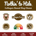 Fieldcrest Farms Nothin’ to Hide Large Roll Dog Chews, 10” Bully Stick Flavor, 2 Pack – Highly Digestible Collagen Rolls