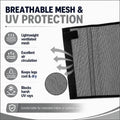 Fly Boots for Horses Set of 4 - Breathable Mesh Equine Leg Protection,Anti-Sag Stay-On Horse Fly Boots,Reduces Stomping 