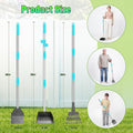 Pooper Scooper and Adjustable Long Handle Dog Pooper Scooper with Spade Shovel, Tray & Rake for Lawns Heavy Duty, Stainl