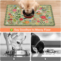 Absorbent Pet Dog Bowl Mat for Food and Water, Pet Cat Food Feeding Mat with Non Slip Rubber Backing, Dog Food Mats for 