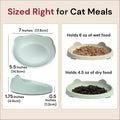 7 Ruby Road Anti Whisker Fatigue Cat Bowls Set of 2 - Wide Shallow Cat Food Bowls for Indoor Cats, Non-Slip Cat Dishes
