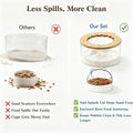Marchu Hamster Sand Bath & Food Bowl Set, Multipurpose Small Pet Feeding Station with Transparent Anti-Spill Sandbox & N