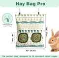 Rabbit Hay Bag 2 Pack - 2 Holes Hanging Bunny Hay Feeder Holder