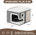 Cat Houses for Indoor Cats, Covered Cat Bed Cave with Scratch Pad