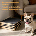 Adjustable Dog Ramp for Stairs, Upgraded Anti-Slip Stair Pet Step for Small Dogs with Soft Carpet Surface, Portable Dog 