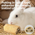 BESNEW 3 PCS Rabbit Chew Toys,100% Natural Loofah Without Additives,Bunny Chew Toys for Teeth,Fiber-Rich Rabbit Treats f