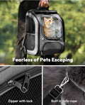 Pecute Cat Backpack Carrier, Large Space Cat Bubble Backpack, Breathable Cat Carrier, Shaded Dog Backpack Carrier, Ergonomic 3D Design for Travel, Hiking, Walk, Suitable for Shopping, Car, Vet, Gray