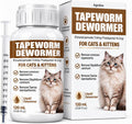 Cat Dewormer Liquid Broad Spectrum Treatment for Tapeworms, Roundworms & Hookworms with Praziquantel & Pyrantel Pamoate, 120ml