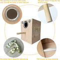 kathson Parakeet Nesting Box Wooden Bird Breeding Nest Parrots Mating House Wood Bird Aviary Budgie Cage Accessories for Cockatiel Finch Lovebirds Conure