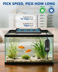 BAOSHISHAN 4-Head Aquarium Fan with Adjustable 5 Speeds & 5 Timer Settings