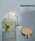 KINGYEENUO Full Spectrum LED Bird Cage Light, 10 Brightness Levels & 3/9/12H Timer - 105 LED Beads for Natural Environment Simulation, Safe for Hookbill Birds, Easy Install Lighting Fixture Combo Kit