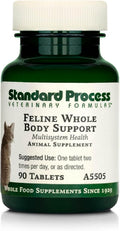 Standard Process Inc. Feline Whole Body Support - Nutritional Cat Supplement for Multisystem Health - Daily Maintenance - 90 Tablets