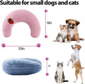 U-Shaped Calming Pillow for Cats and Dogs - Super Soft Plush Fabric, Cozy Headrest, Neck Support for Deep Sleep, Kitten 